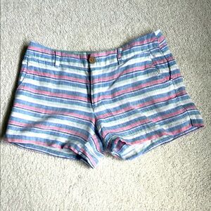 St. Tropez Multicolor Linen Striped Women's Shorts